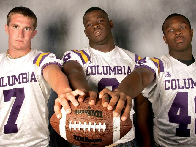From left, senior quarterback Cameron Sweat, junior defensive tackle Timmy Jernigan and defensive end Fontaine Woodbury.