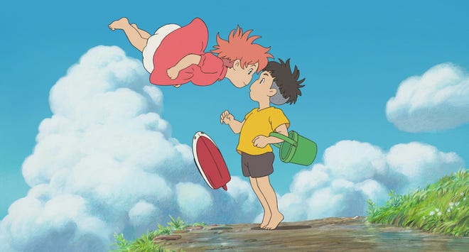 A scene from the film "Ponyo."