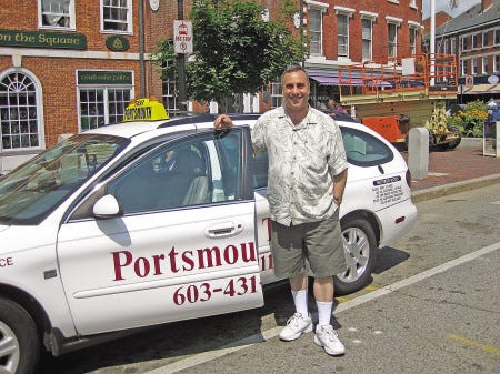 John Eisenberg, owner of the new Portsmouth Taxi and and limousine service, says the recession has delivered new customers to area taxi companies who previously relied on limo or car services.