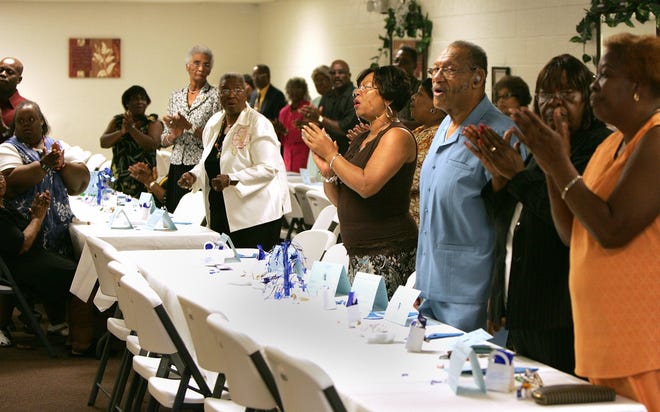 The congregation and friends filled the Last Chance Banquet Hall for the Mount Olive AME Women's Day Prayer Breakfast.