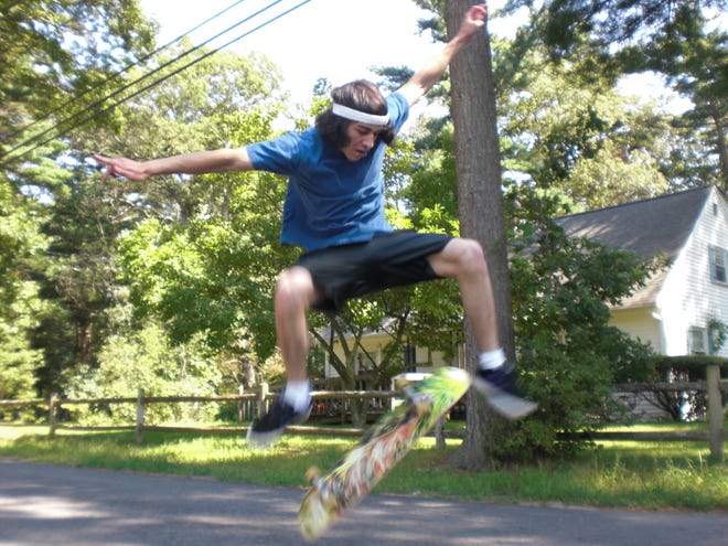 Matt Monty, 18, shows off his moves. Monty said skaters need a park, so they can stop riding in the street