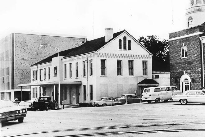 Ocala's old jail was located at the rear of City Hall that faced East Broadway. A new jail was being incorporated into a new police department building that would be located just south of a new City Hall.