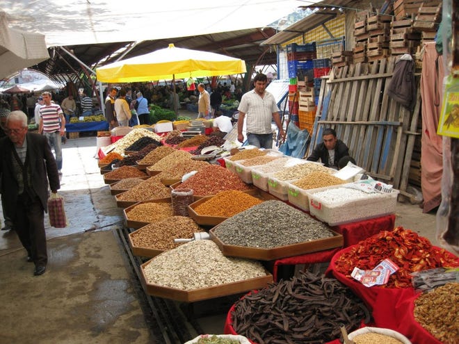 Douglas Coleman took this photo of a spices market in Ayvalik, Turkey in April 2009.