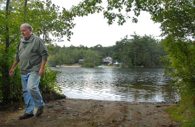 Peter Normandin is fed up with boaters spreading noxious weeds on Wyman Pond.