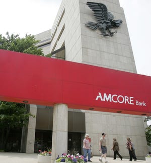 AMCORE, whose headquarters are at 501 Seventh St., Rockford, cut its corporate pledge to the United Way last year, and the number of donors fell as the bank laid off workers.