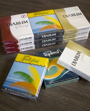 A variety of Djarum clove and flavored clove cigarettes which were previously for sale at Edward's Pipe & Tobacco in Lakeland. The federal government banned the sale of such cigerettes during legislation passed last week. September 28, 2009