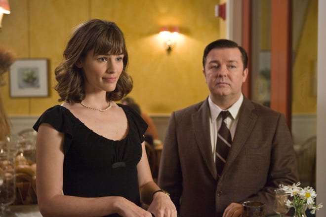 Jennifer Garner, left, and Ricky Gervais, are shown in a scene from, "The Invention of Lying."
