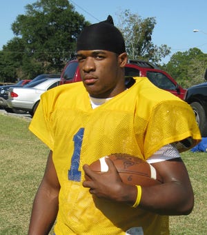 Beach High School football player Timmel Duncan