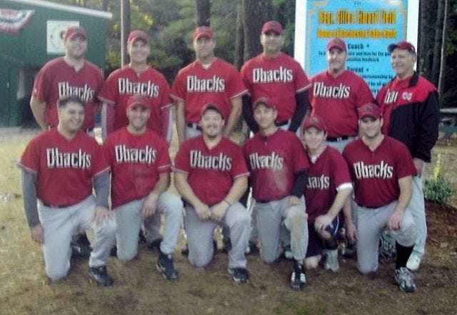 Courtesy photo
The Diamondbacks beat the Red Sox to win the Seacoast N.H. MSBL 28 and over World Series in Rochester.