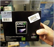 Advanced Micro Devices said strong demand for laptop computer chips increased its shipments from the previous quarter.