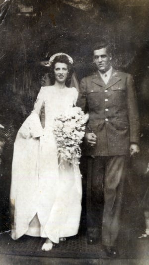 Josephine and Ed Mack on their wedding day.