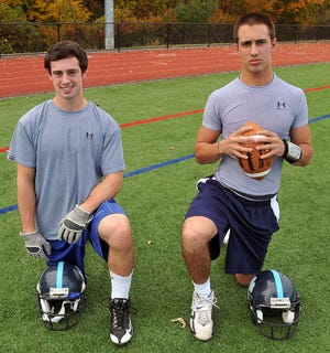 Wide receiver Brian Garvey (left) and quarterback Nick Colson have been a dynamic combination for Franklin, which is off to a 6-0 start to the season.