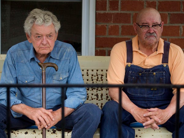 ‘That Evening Sun,' stars Hal Holbrook (left) and Barry Corbin who get involved in a battle over a family farm. The film opens the first night of Cucalorus and is one of 29 narrative features being shown during this year's festival.