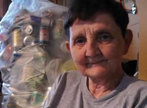 Nancy Richardson is Girard's Can Lady. She has been collecting discarded aluminum cans there for about 40 years. What she does with her recycling money is surprising.