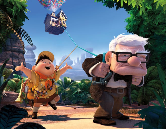 In this image released by Disney/Pixar Films, animated characters Russell, left, and Carl Fredricksen are shown in a scene from the film "Up." With the Best Picture category at the Oscars expanded to 10 films next year, it could join "Beauty and the Beast" (1991) as the only animated movies to be nominated for the top prize in the history of the Academy Awards.