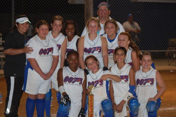 The 12U Redstick Sports 007’s Fastpitch Softball team won the first annual Titans Boo at the Park Tournament, their second title of the season, Oct. 30 - Nov 1. The 12U 007’s-97’s are under head coach Nicole Patino and assistant coaches Jeff Cloud and Charles Sharp. The 007’s went undefeated in pool play but lost their first bracket game before winning five games to capture the championship. They are Abby Gilbert, Brea Aikens, Bria White, Elyse Thornhill, Gabrielle Sharp, Jessica Bordelon, Jordan Langlois, Katie Cloud, Sydney Falcon and Sarah Sonnier.