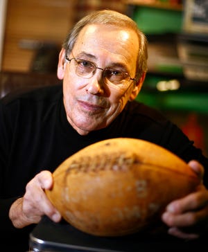 Spero Coulacos of North Quincy, who graduated in 1951, reflects on the glory of his high school football days.