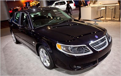 A Saab Griffin on display at the Detroit auto show last January.