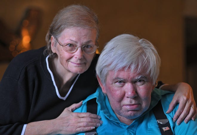 Mary and Thomas E. Nolan, Sr. at their home in Union. Mary says she is thankful for her husband, who suffers from Parkinson's disease, and The Potter's House, a church in Jonesville that has given food to over 600 people, including Nolan.