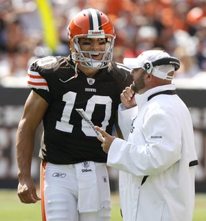 Browns quarterback Brady Quinn and Offensive Coordinator Brian Daboll have found a way to work through their differences. Last week’s offfensive 
explosion against Detroit helped. But it must 
continue for at least six more games.