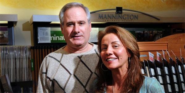 Cheryl and Russell Wade, co-owners of Heritage Floor Covering in Sandwich, are making plans to work with the new studios in Plymouth.