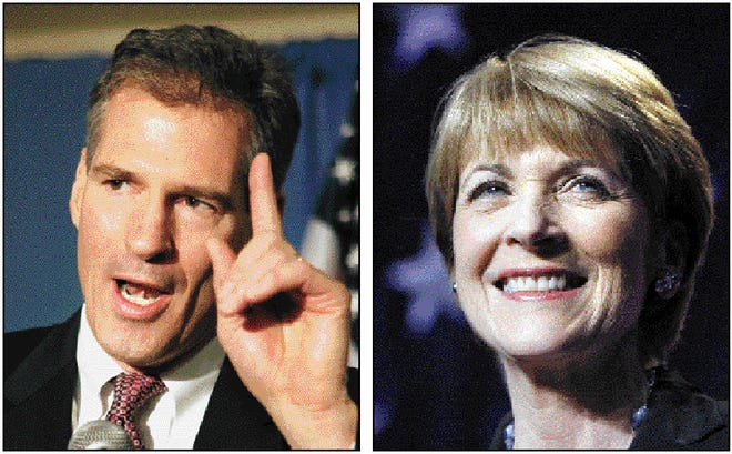 Senate Primary winners state Rep. Scott Brown and Attorney General Martha Coakley