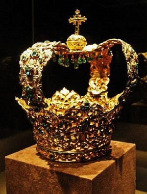 The "Sacred Spain: Art and Belief in the Spanish World" exhibit also features the gold and emerald Crown of the Andes on loan from a private collector.