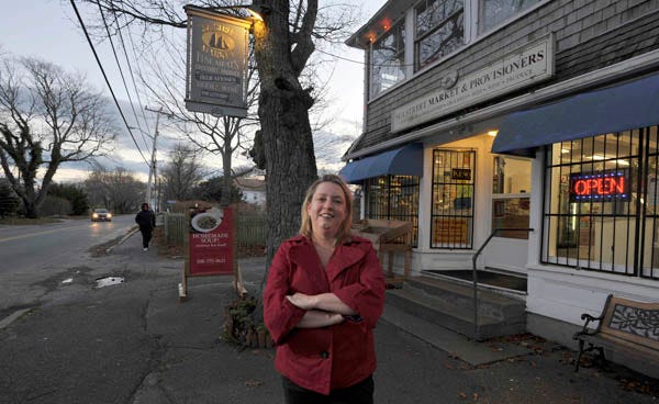 Jennifer Cullum outside her Sea Street Market in Hyannis: "As long as we have this kind of Brockton-by-the-sea neighborhood we're never going to be able to reap the benefits of living a quarter of a mile from the ocean."