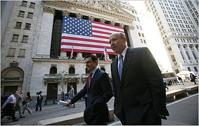 Much attention is being paid to how Lloyd C. Blankfein, right, is leading today’s Goldman Sachs.