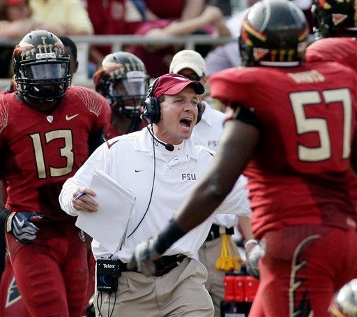 Incoming Florida State coach Jimbo Fisher will make $1.8 million a year when he takes over for Bobby Bowden. The Associated Press