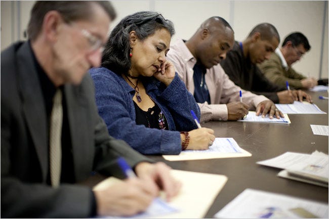 Dallas residents applying for census jobs on Friday. The Census Bureau expects to hire more than a million temporary workers.