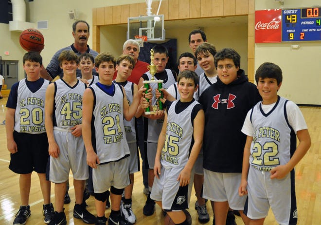 The eighth-grade boys from St. Peter won the St. Peter the Apostle tourney.