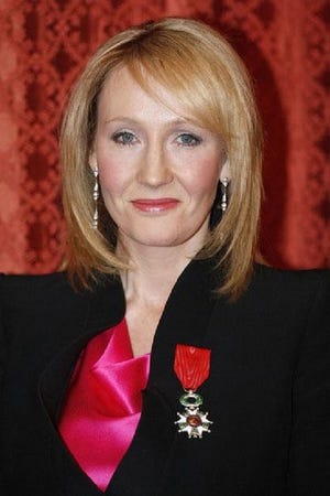 Author of the Harry Potter series of books, British writer J.K. Rowling poses after she was awarded with the Knight in the Legion of Honor medal by French President Nicolas Sarkozy Feb. 3.