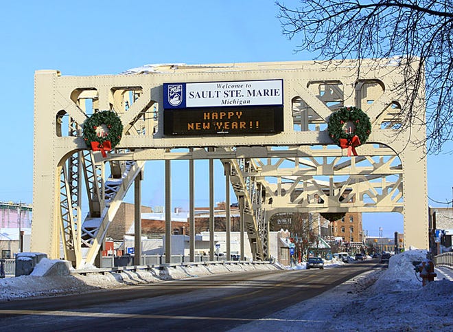 The City of Sault Ste. Marie was wishing residents and visitors alike a Happy New Year as they traversed the Ashmun Street Bridge this weekend.