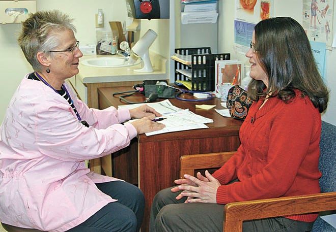 Terri Kowalski, Nurse Practitioner, discusses the importance of women's health with Betty MacDonald recently at the Chippewa County Health Department. Kowalski stressed the significance of women receiving regular exams and mammograms. On February 8, 2010, a Breast and Cervical Cancer Screening Program called “Ladies Day” is planned. For more information, please call the Chippewa Health Department at (906) 635-1566.