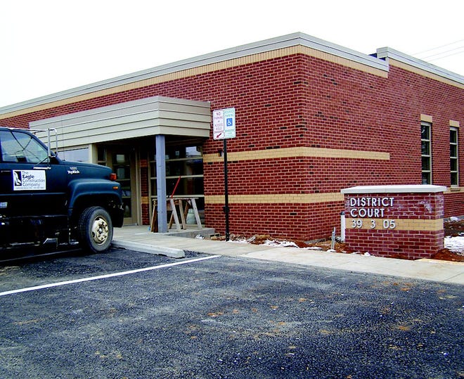 Construction crews tend to the last details for Greencastle-Antrim’s new district court. Magisterial District Justice Duane Cunningham will begin presiding over cases involving small claims, landlord-tenant disputes, traffic cases and minor criminal matters in the new location next week.