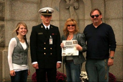 Tim and Denise Kempel along with Taylor Miller recently took The Journal-Standard on vacation with them when they went to visit their son Kolton Kempel who is stationed at the United States Naval Academy in Annapolis, Md.