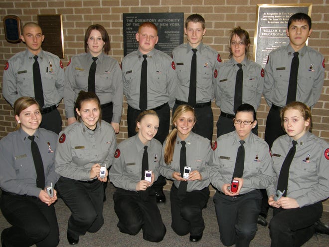 Students in the Criminal Justice class at Herkimer BOCES collected cell phones for Domestic Violence of Herkimer County. Pictured from left: (front) Michaela Monohan, Mary View, April Casanova, Kaylee Sponburgh, Jessica Henning, and Chayndell Hoke; (back), Vito Carbone, Samantha Costa, Andrew Hight, Patrick Whisman, Krystyna Cave, and Phillip Pham.