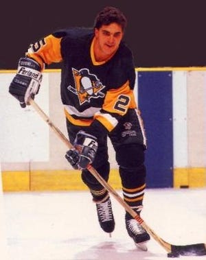 Kevins Stevens as a member of the Pittsburgh Penguins