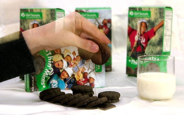 It's Girl Scout cookie time.