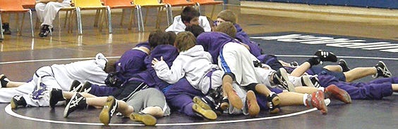 The Wallenpaupack Jr. High Wrestling Team came out fired up on Wednesday afternoon and beat rival Honesdale 55-42.