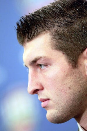 Former Florida quarterback, and Nease High School athlete Tim Tebow. The Associated Press