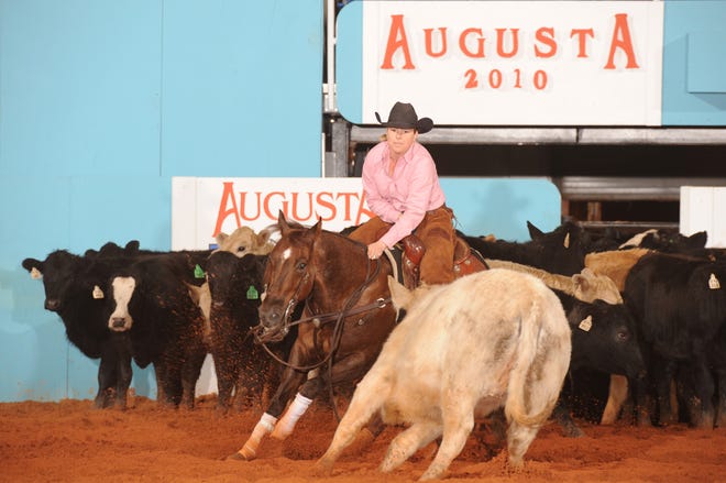 Becky Clark marked 222 on Lil Pepto Scooter to capture the $50,000 Non-Pro Any Age Finals in a workoff with Gray Segars.