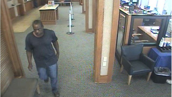 Suspect in bank.