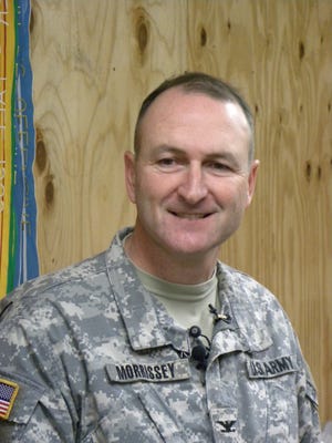 Col. Shawn Morrissey, commander of the 3rd Infantry Division's 3rd Sustainment Brigade