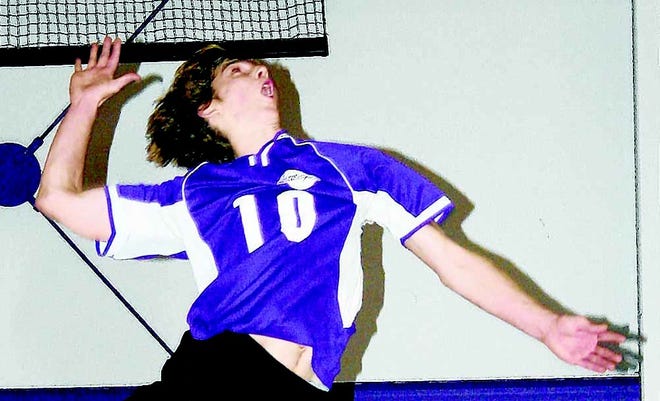 Dylan Krowicki set a school record Saturday with 24 kills in Little Falls' 3-1 win at Westmoreland.