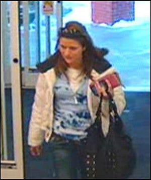 This woman stole a wallet from a from a customer at Stop and Shop in Hingham.Two credit cards from the stolen wallet were then used to buy $2,200 in merchandise in Hingham, Norwell, and Braintree.