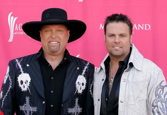 As part of the Throwdown Tour, Eddie Montgomery (left) and Troy Gentry of Montgomery Gentry, will kick off seven country music concerts at Blossom Music Center.