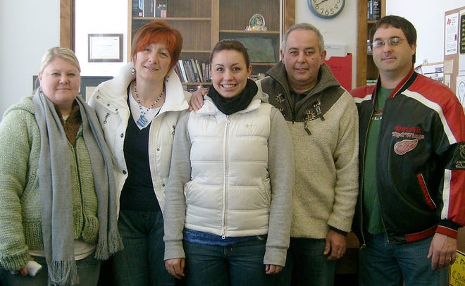 Luisa Klein (center), is pictured with (left to right): host mother Angie Holtz, her mother Petra Klein, father Heinz Klein, and host father, Brian Holtz.