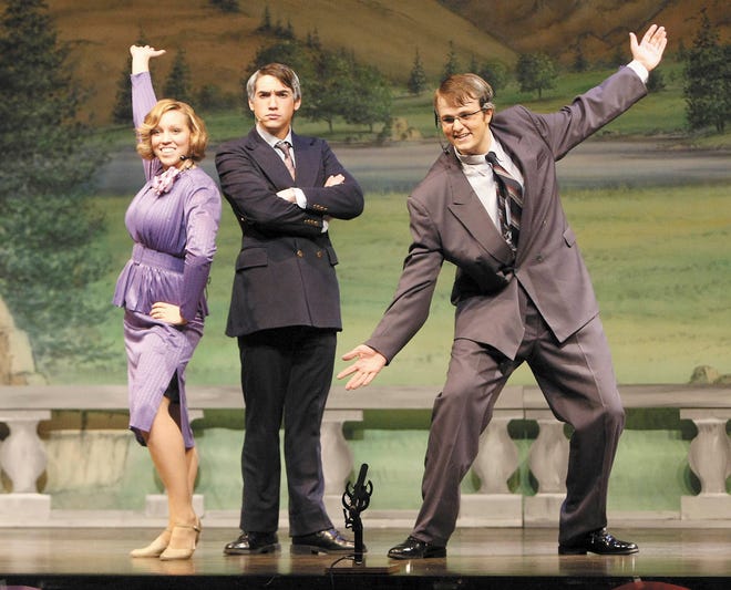 From left, Olivia Bronczek as The Baroness, Dan Condo as Captain Von Trapp and Tyler Bennett as Max Detweiler.